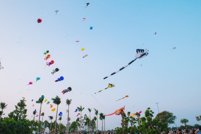 Thả diều tại Quảng trường 586 Cái Răng Cần Thơ